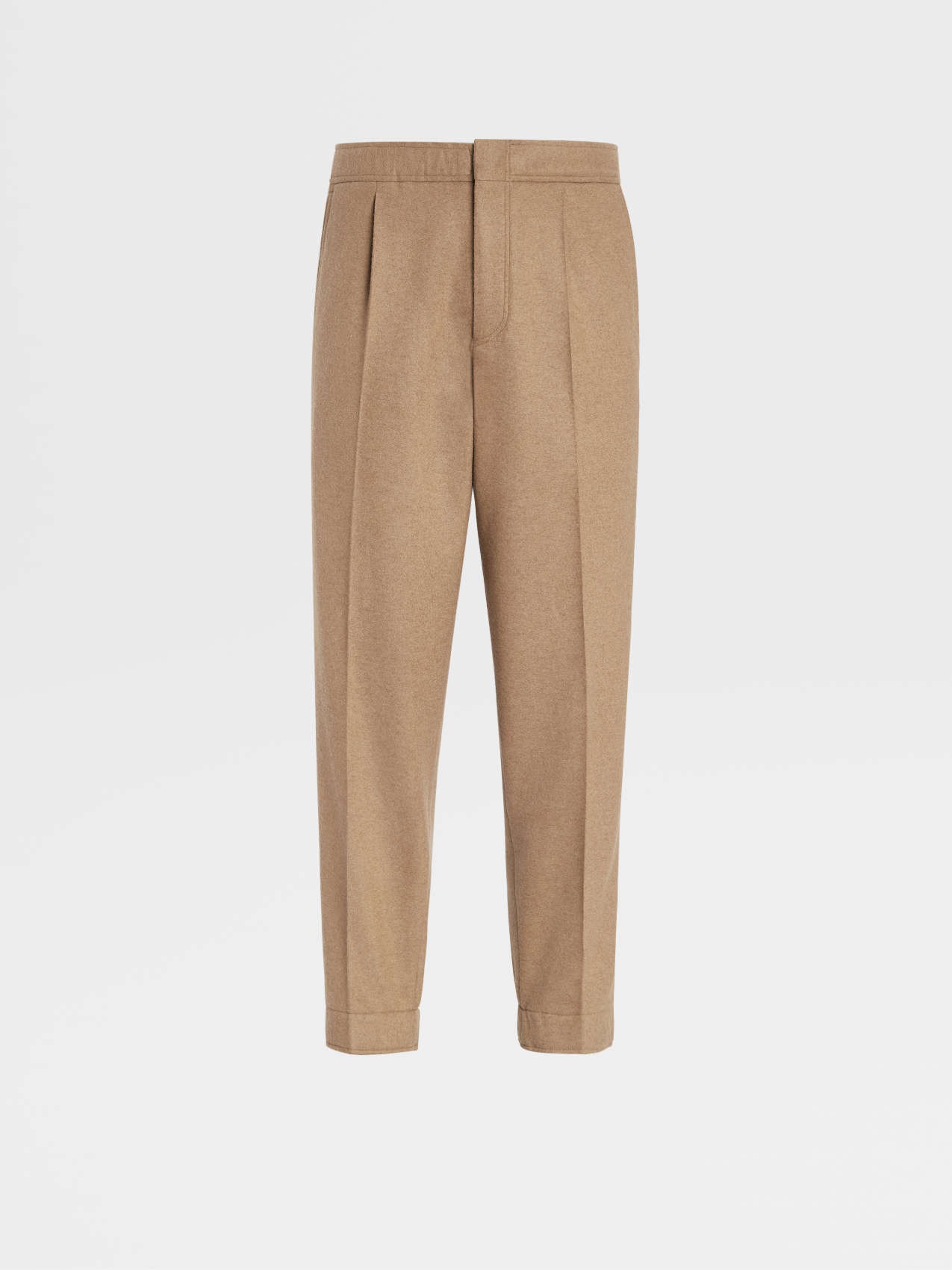 Camel Single Pleat Joggers